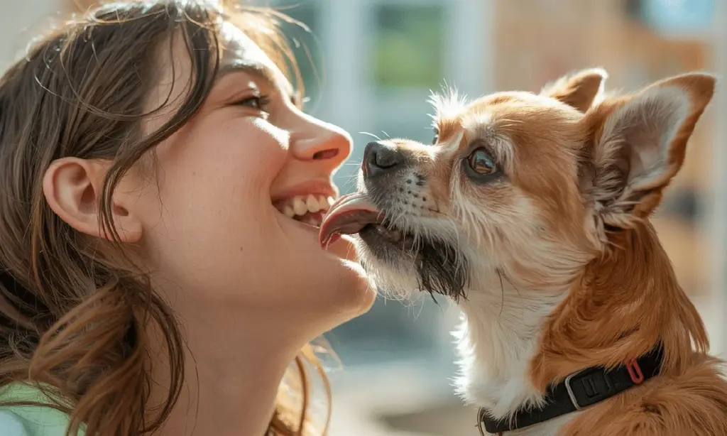 Hund leckt Gesicht — sofortige Reaktion? Was dieses Verhalten wirklich bedeutet